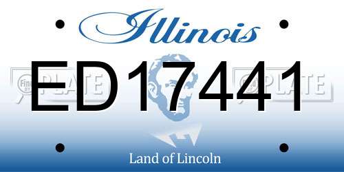 ED17441 Illinois License Plate