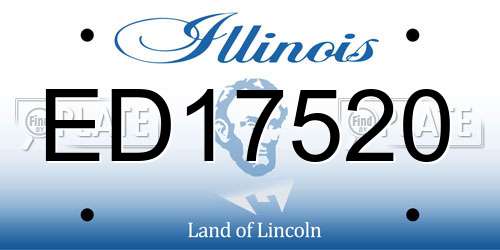 ED17520 Illinois License Plate