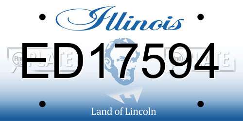 ED17594 Illinois License Plate