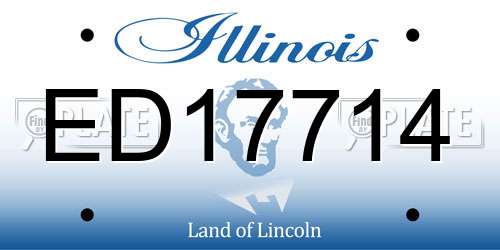 ED17714 Illinois License Plate