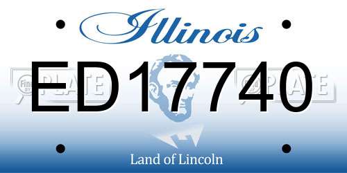 ED17740 Illinois License Plate