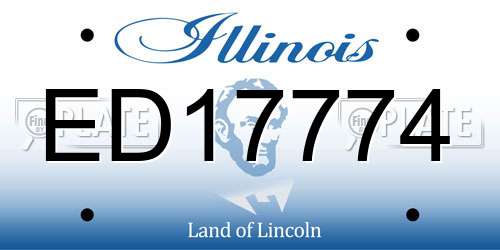 ED17774 Illinois License Plate