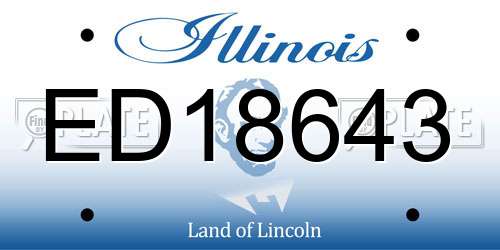 ED18643 Illinois License Plate