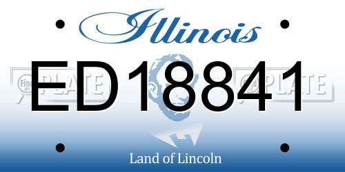 ED18841 Illinois License Plate