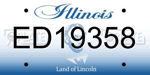 ED19358 Illinois License Plate