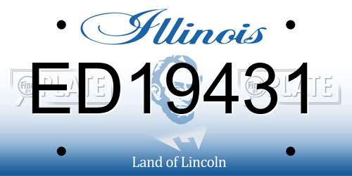 ED19431 Illinois License Plate