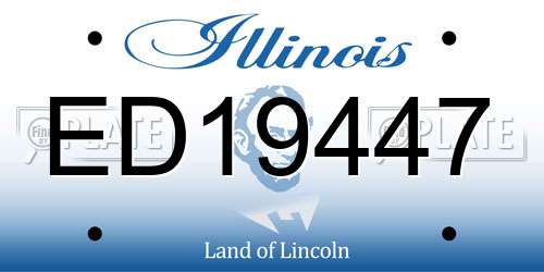 ED19447 Illinois License Plate