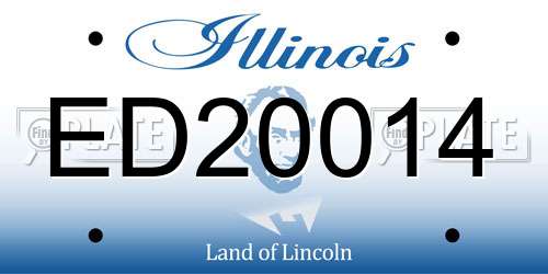ED20014 Illinois License Plate