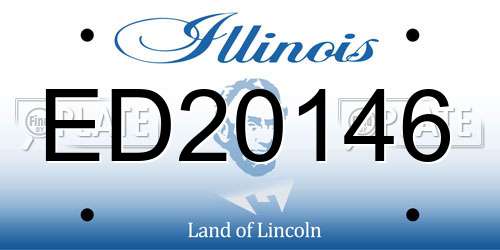 ED20146 Illinois License Plate