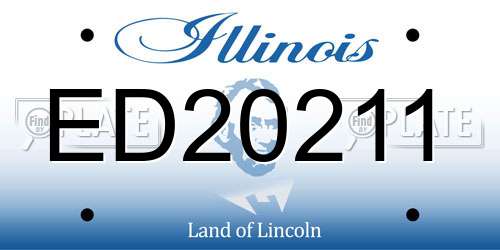 ED20211 Illinois License Plate