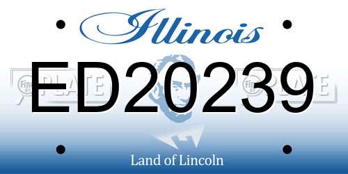 ED20239 Illinois License Plate