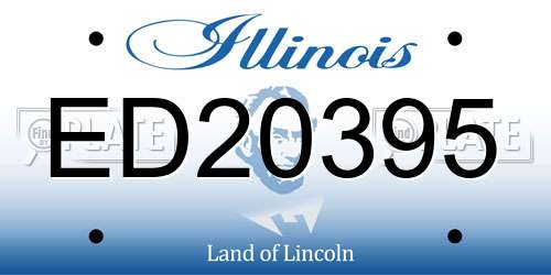 ED20395 Illinois License Plate