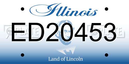 ED20453 Illinois License Plate