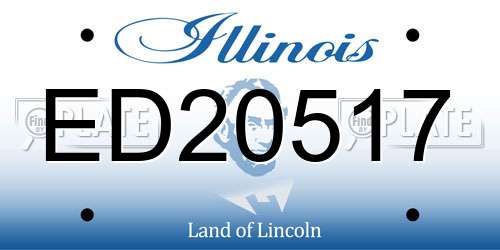ED20517 Illinois License Plate