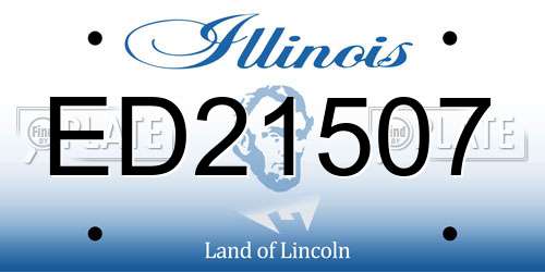 ED21507 Illinois License Plate