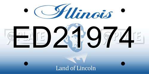 ED21974 Illinois License Plate
