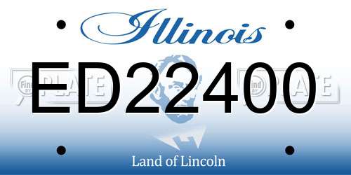 ED22400 Illinois License Plate