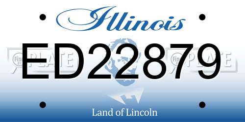 ED22879 Illinois License Plate