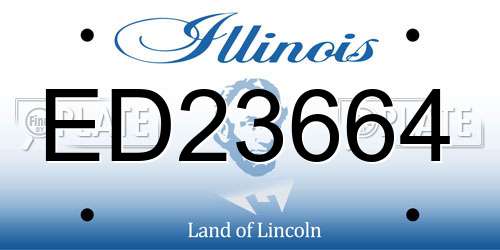 ED23664 Illinois License Plate