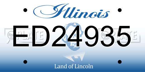 ED24935 Illinois License Plate