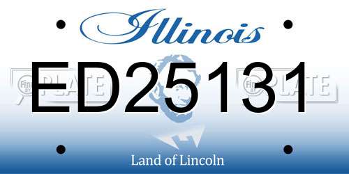 ED25131 Illinois License Plate