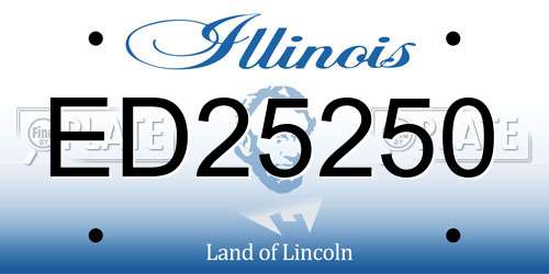 ED25250 Illinois License Plate