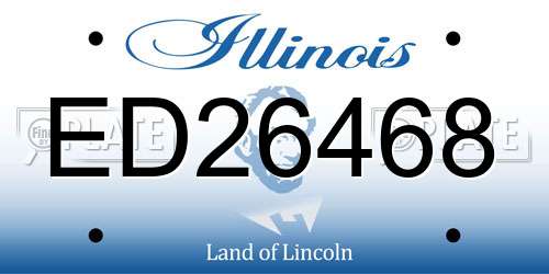 ED26468 Illinois License Plate