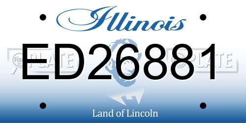 ED26881 Illinois License Plate