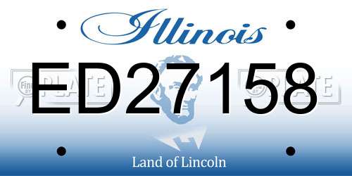 ED27158 Illinois License Plate