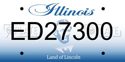 ED27300 Illinois License Plate