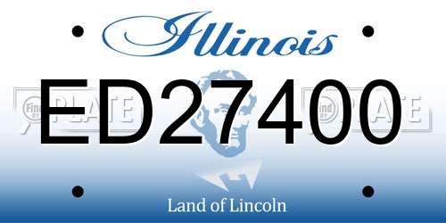 ED27400 Illinois License Plate