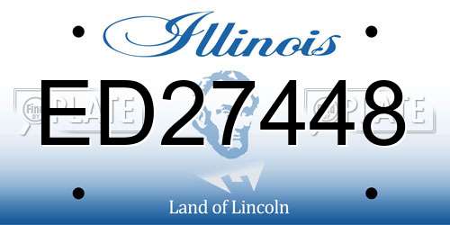 ED27448 Illinois License Plate