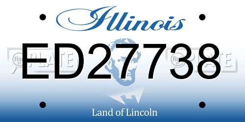 ED27738 Illinois License Plate