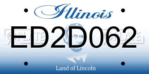 ED2D062 Illinois License Plate