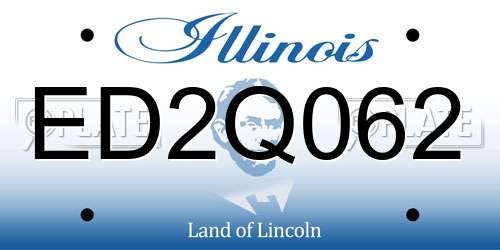 ED2Q062 Illinois License Plate