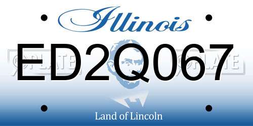 ED2Q067 Illinois License Plate