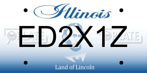ED2X1Z Illinois License Plate