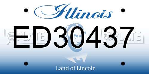 ED30437 Illinois License Plate