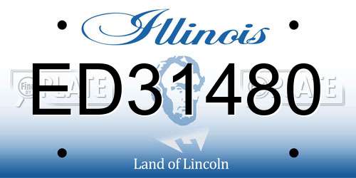 ED31480 Illinois License Plate