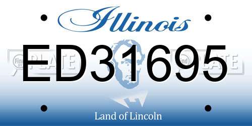 ED31695 Illinois License Plate