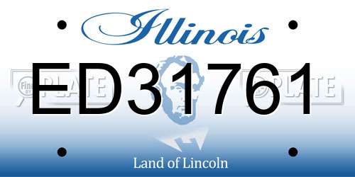 ED31761 Illinois License Plate
