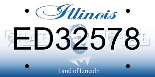 ED32578 Illinois License Plate