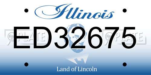 ED32675 Illinois License Plate
