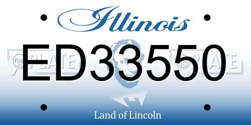 ED33550 Illinois License Plate