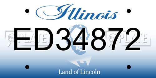 ED34872 Illinois License Plate