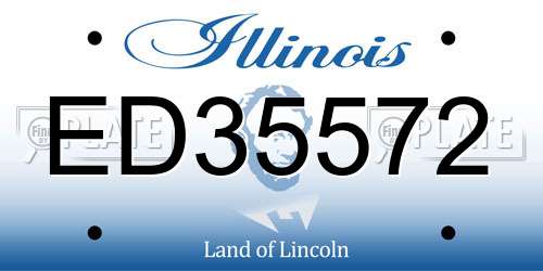 ED35572 Illinois License Plate
