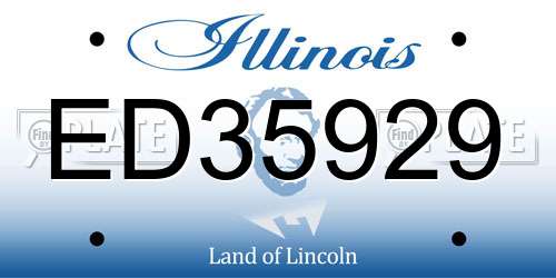ED35929 Illinois License Plate