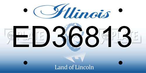 ED36813 Illinois License Plate