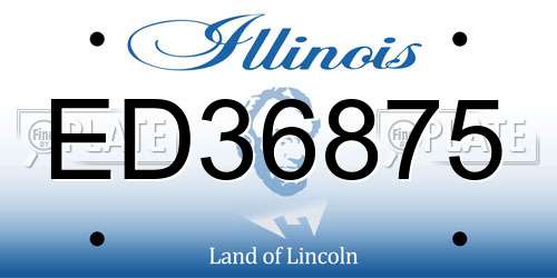 ED36875 Illinois License Plate
