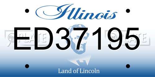 ED37195 Illinois License Plate
